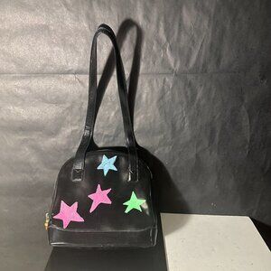 Gucci Black Patent Leather Handbag UPCYCLED pop Stars Neon Shoulder Bag VTG